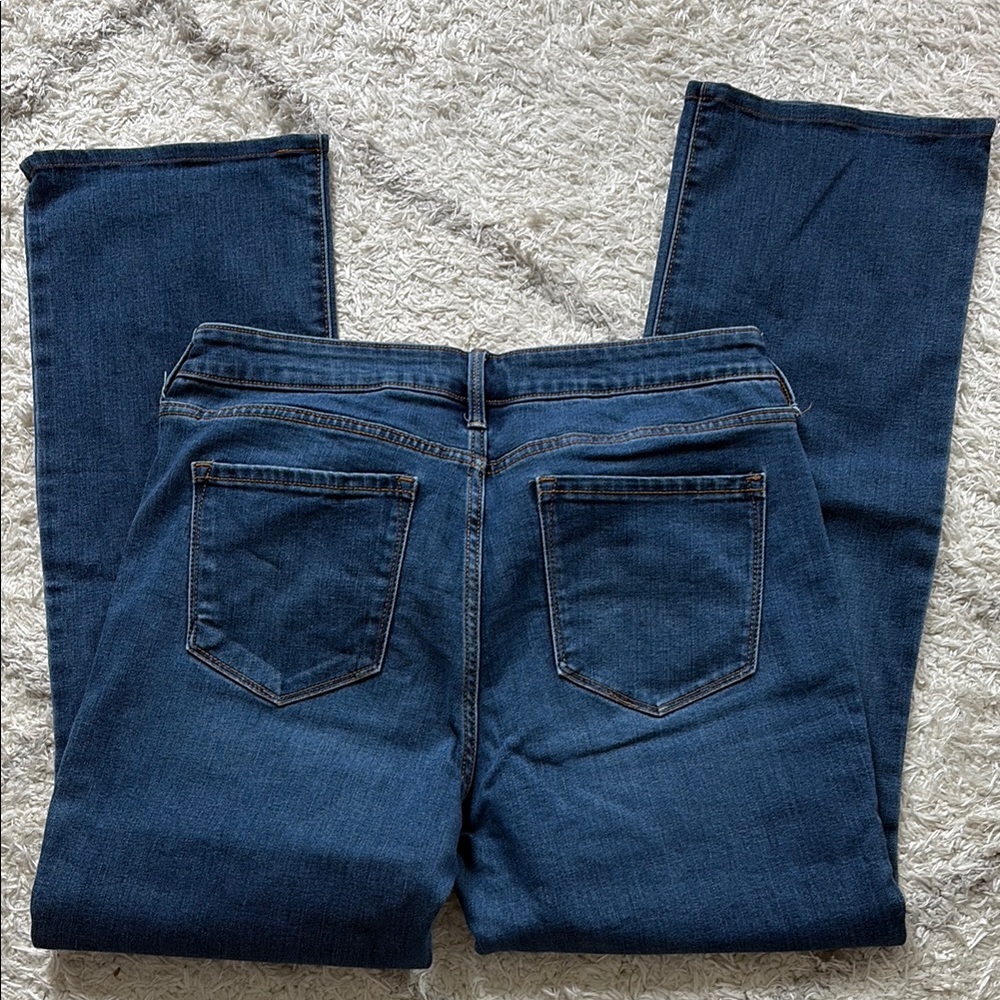 Old Navy Blue Straight Leg Jeans Medium-Dark Wash